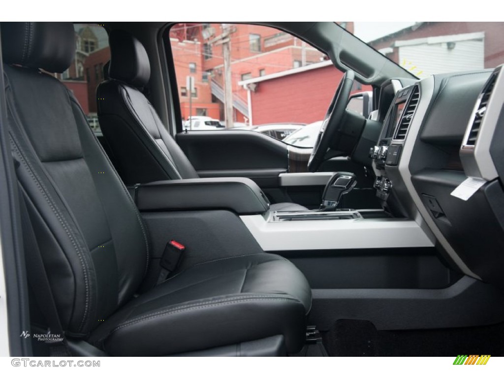 2015 F150 Lariat SuperCrew 4x4 - White Platinum Tricoat / Black photo #12
