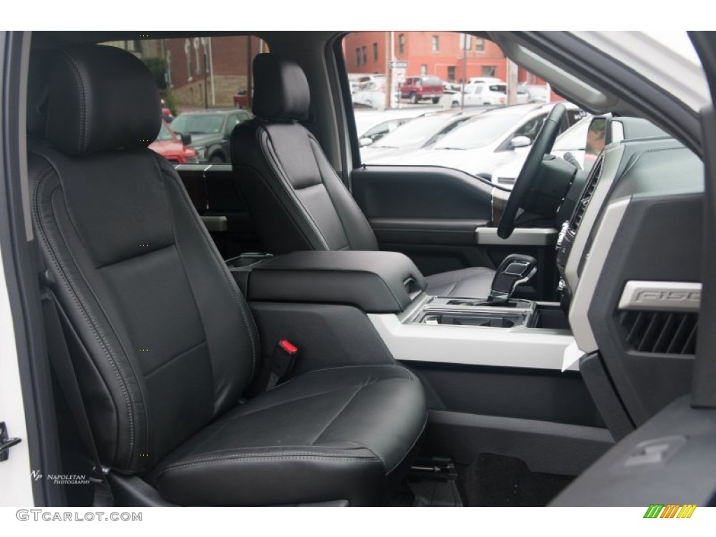 2015 F150 Lariat SuperCrew 4x4 - White Platinum Tricoat / Black photo #13