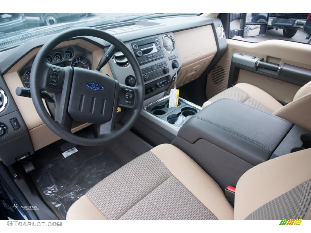 2015 F250 Super Duty XLT Super Cab 4x4 - Blue Jeans / Adobe photo #8