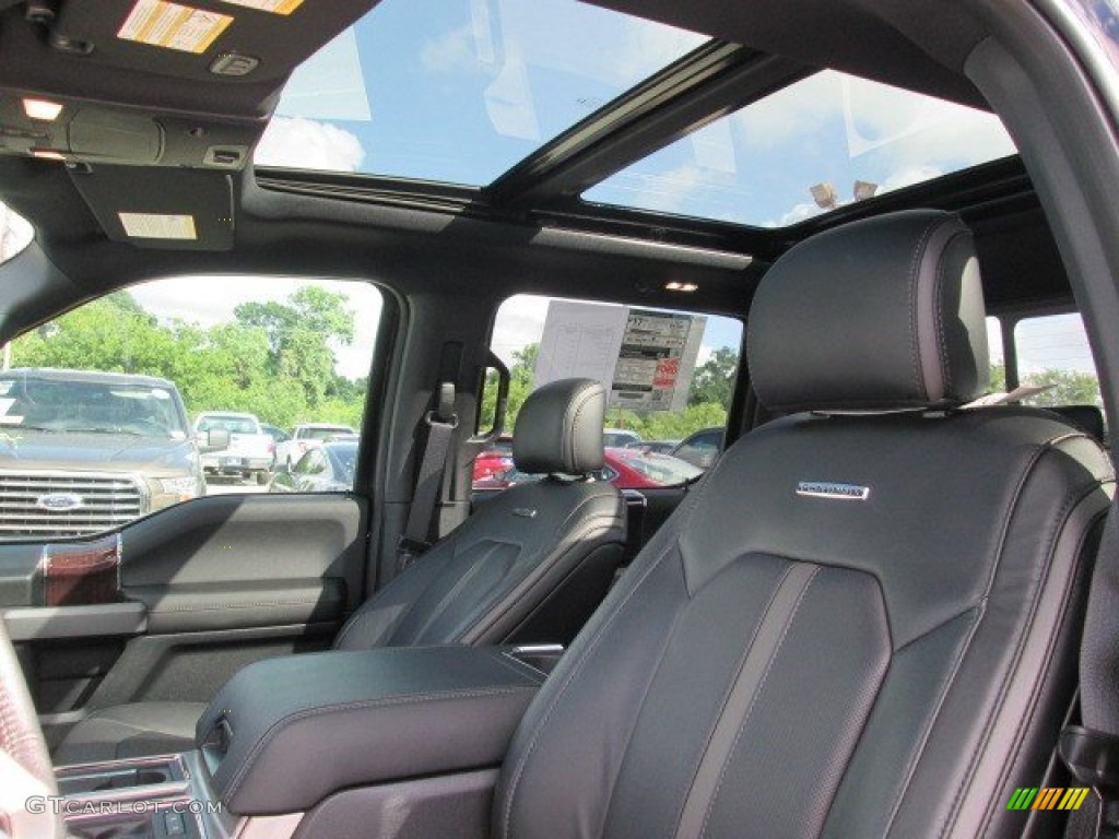 Platinum Black Interior 2015 Ford F150 Platinum SuperCrew 4x4 Photo #105073056
