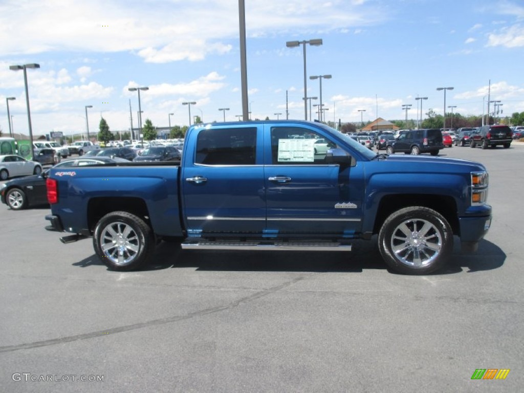 2015 Silverado 1500 High Country Crew Cab 4x4 - Deep Ocean Blue Metallic / High Country Saddle photo #7