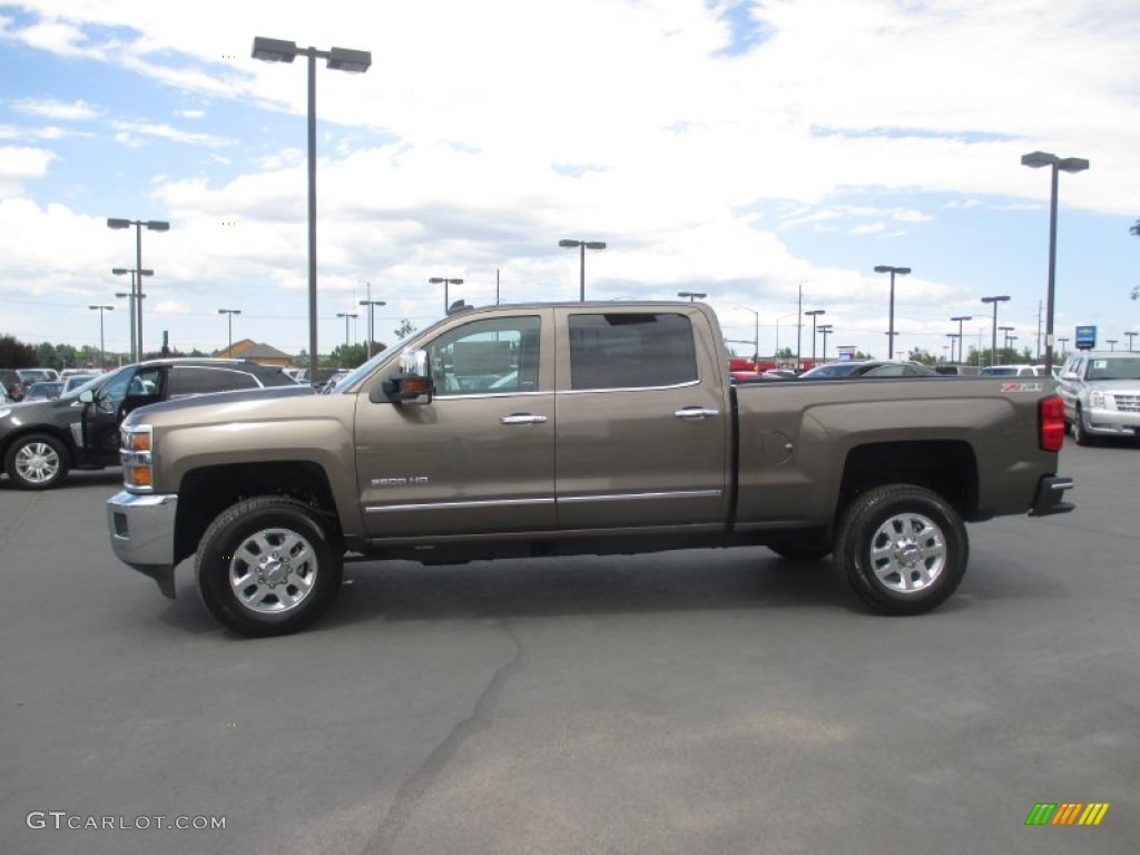 Brownstone Metallic 2015 Chevrolet Silverado 2500HD LTZ Crew Cab 4x4 Exterior Photo #105076248