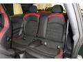 2015 Mini Cooper JCW Black/Carbon Black/Dinamica w/Red Accent Interior Rear Seat Photo