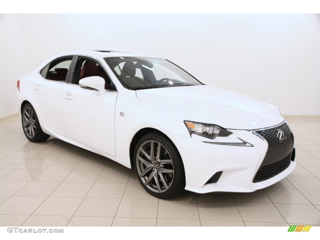 2014 IS 350 F Sport AWD - Ultra White / Rioja Red photo #1
