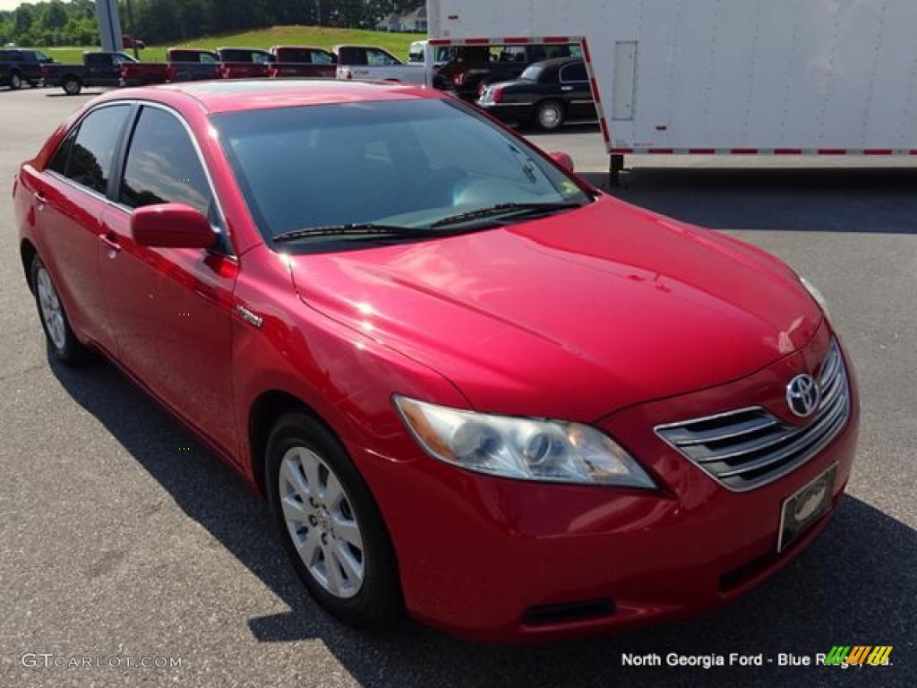 2008 Camry Hybrid - Barcelona Red Metallic / Bisque photo #7