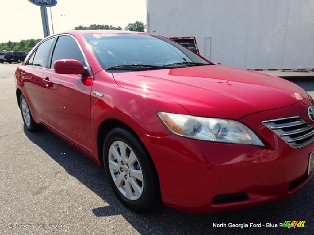 2008 Camry Hybrid - Barcelona Red Metallic / Bisque photo #31