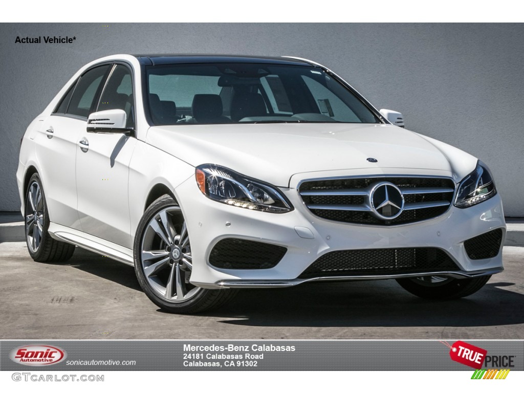 2016 E 350 Sedan - Polar White / Black photo #1