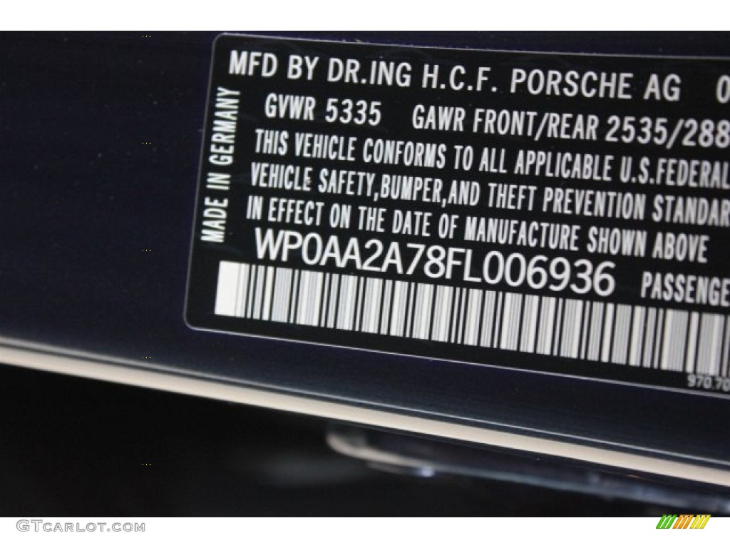 2015 Panamera 4 - Dark Blue Metallic / Black photo #42