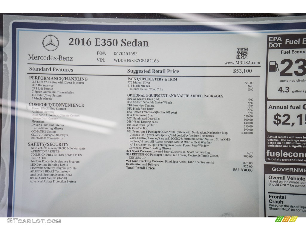 2016 E 350 Sedan - Iridium Silver Metallic / Black photo #11