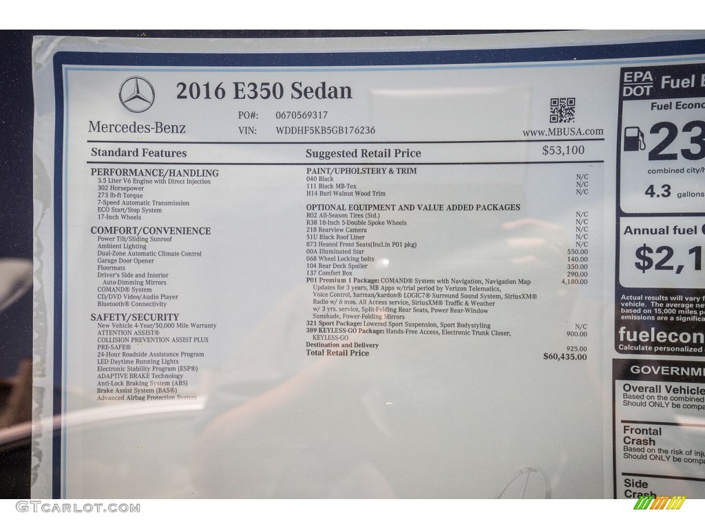 2016 E 350 Sedan - Black / Black photo #11