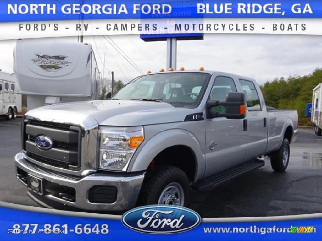 2015 F350 Super Duty XL Crew Cab 4x4 - Ingot Silver / Steel photo #1