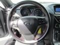 2014 Hyundai Genesis Coupe R-Spec Black/Red Interior Steering Wheel Photo