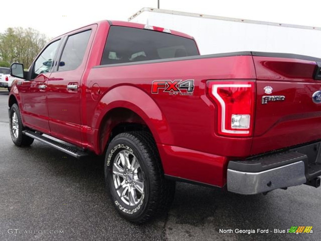 2015 F150 XLT SuperCrew 4x4 - Ruby Red Metallic / Medium Earth Gray photo #32