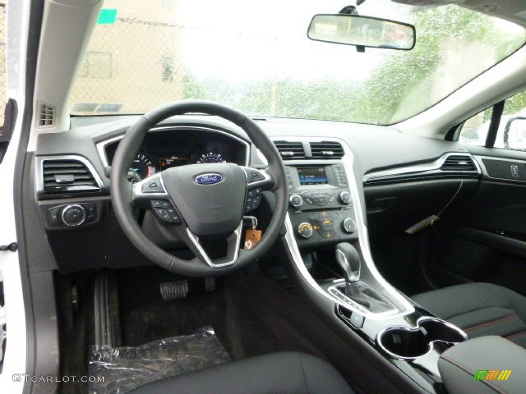 2016 Ford Fusion SE AWD Charcoal Black Dashboard Photo #105097152