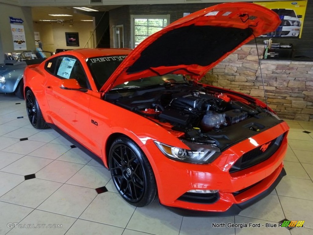 2015 Mustang Roush Stage 1 Pettys Garage Coupe - Competition Orange / Ebony photo #1