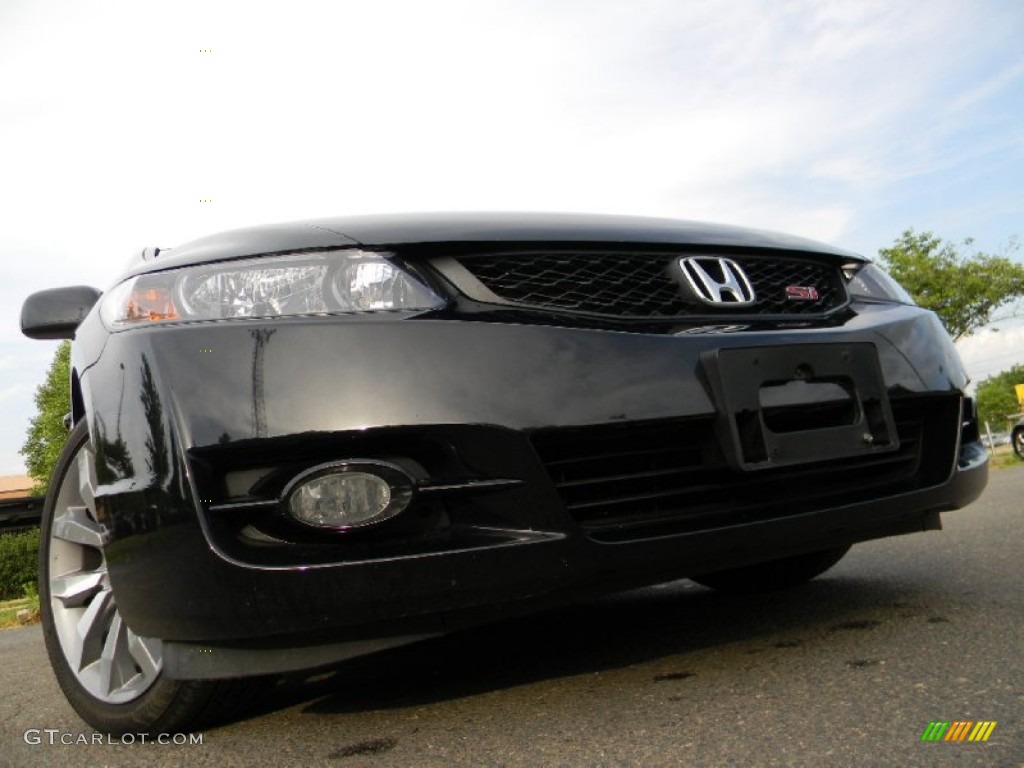 2010 Civic Si Coupe - Crystal Black Pearl / Black photo #1