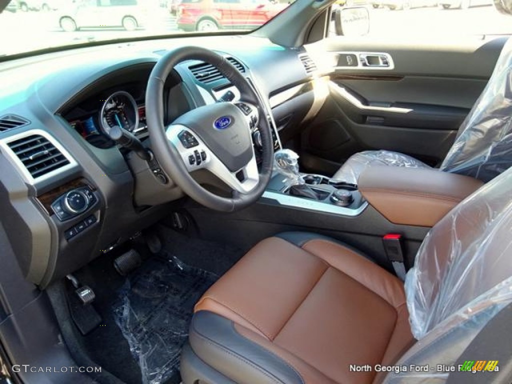 2015 Explorer Limited 4WD - Tuxedo Black / Pecan photo #31