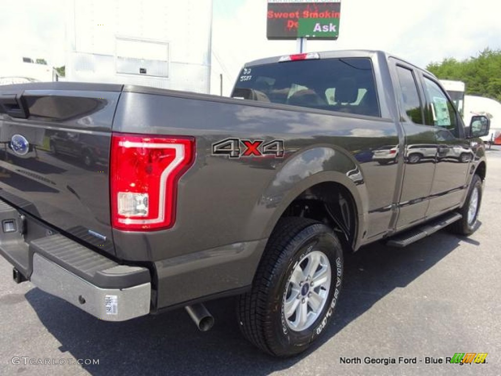 2015 F150 XLT SuperCab 4x4 - Magnetic Metallic / Medium Earth Gray photo #30