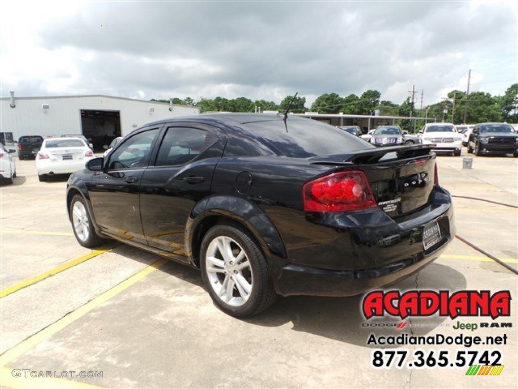 2013 Avenger SXT - Black / Black/Red photo #4