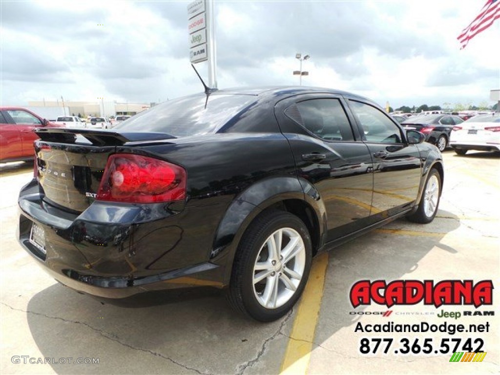 2013 Avenger SXT - Black / Black/Red photo #8