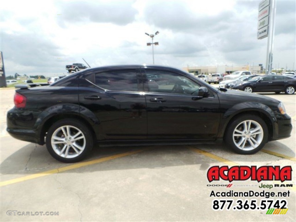 2013 Avenger SXT - Black / Black/Red photo #10