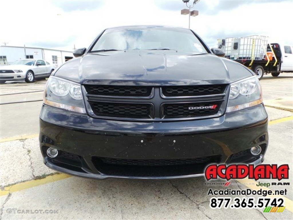 2013 Avenger SXT - Black / Black/Red photo #13