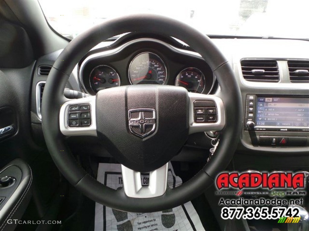 2013 Avenger SXT - Black / Black/Red photo #19