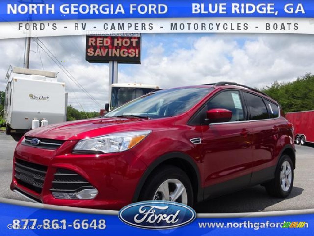 2015 Escape SE 4WD - Ruby Red Metallic / Charcoal Black photo #1