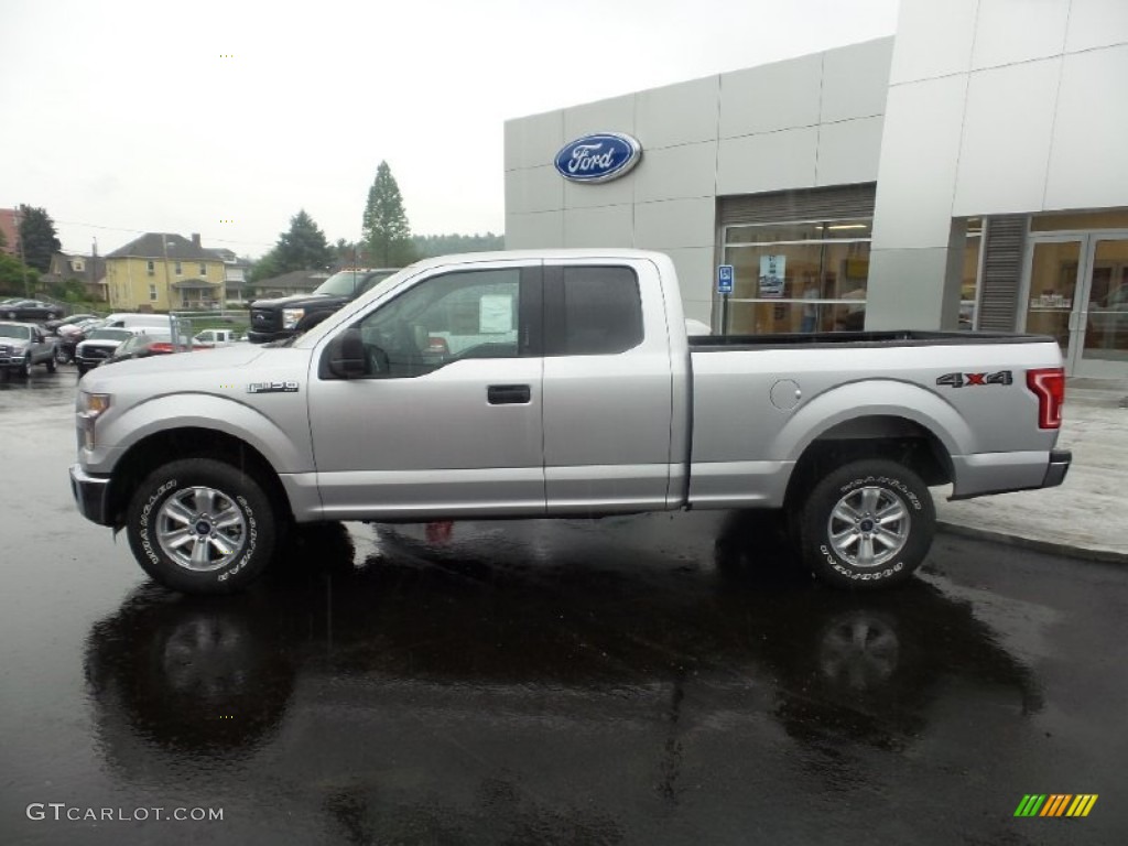 Ingot Silver Metallic 2015 Ford F150 XL SuperCab 4x4 Exterior Photo #105114294