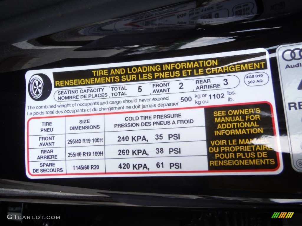 2016 Audi A6 2.0 TFSI Premium Plus quattro Info Tag Photo #105115014