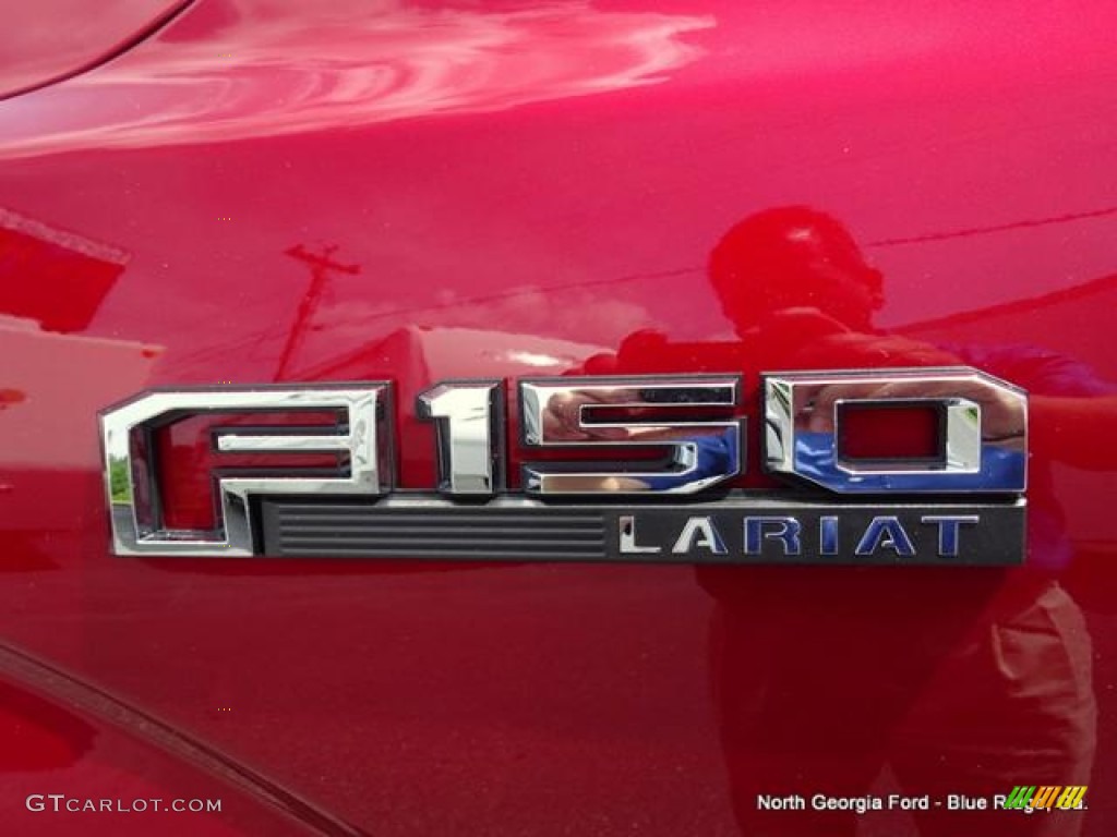 2015 F150 Lariat SuperCrew 4x4 - Ruby Red Metallic / Black photo #40