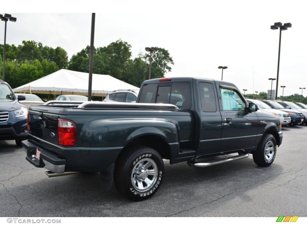 2004 Ranger XLT SuperCab - Dark Green Metallic / Black/Medium Pebble photo #3