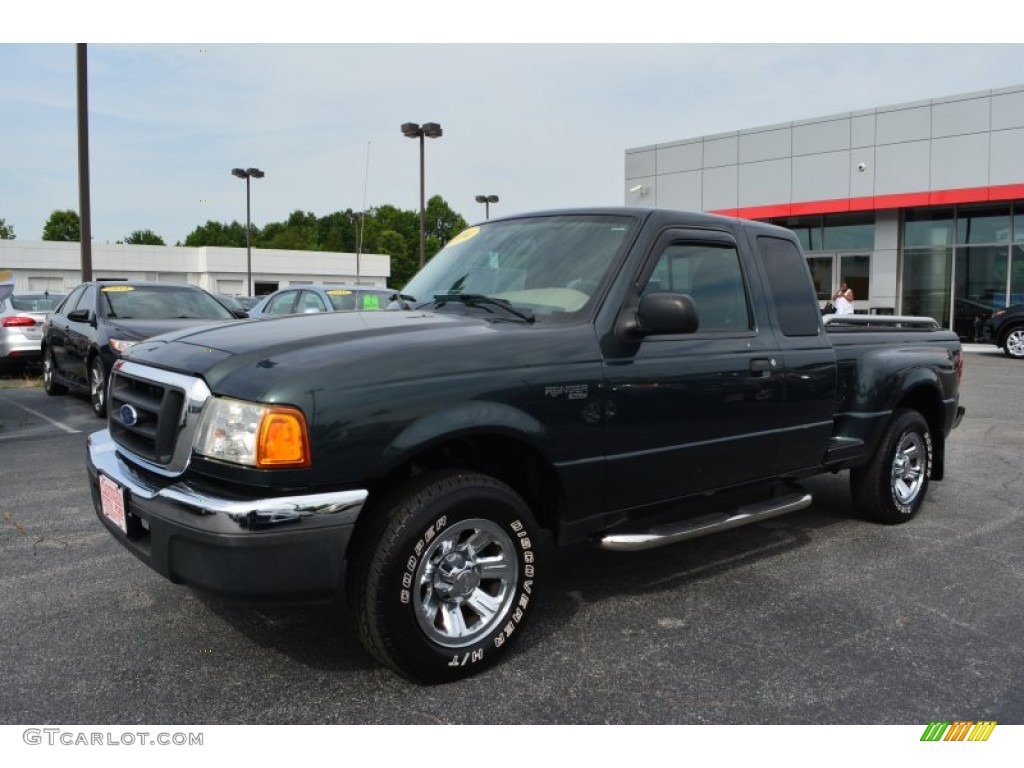 2004 Ranger XLT SuperCab - Dark Green Metallic / Black/Medium Pebble photo #7