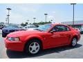 2002 Laser Red Metallic Ford Mustang V6 Coupe  photo #7