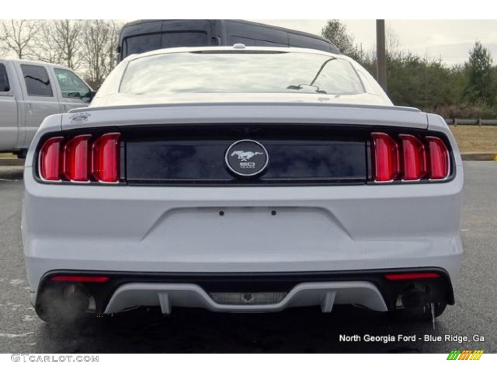 2015 Mustang EcoBoost Premium Coupe - Oxford White / 50 Years Raven Black photo #4