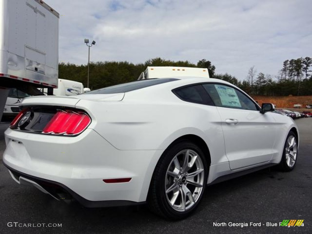 2015 Mustang EcoBoost Premium Coupe - Oxford White / 50 Years Raven Black photo #5