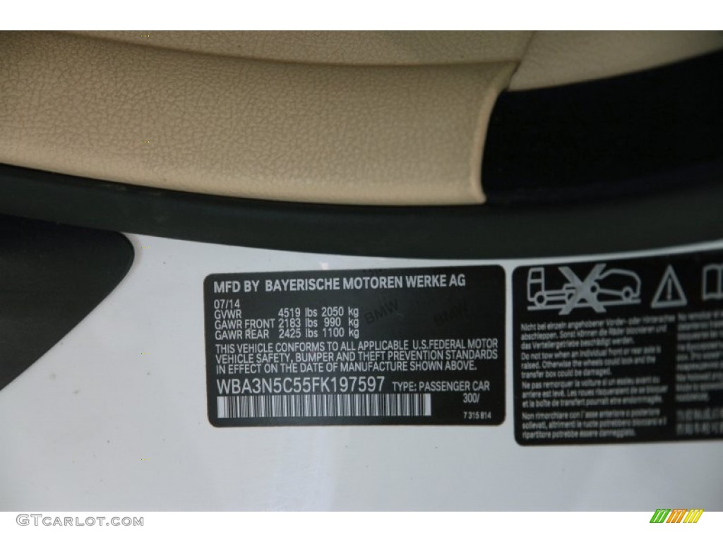 2015 4 Series Color Code 300 for Alpine White Photo #105121113