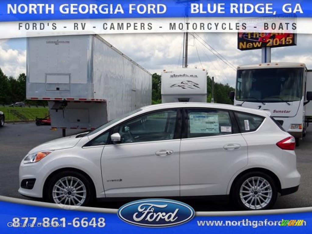2015 C-Max Hybrid SEL - White Platinum Tricoat / Medium Light Stone photo #1