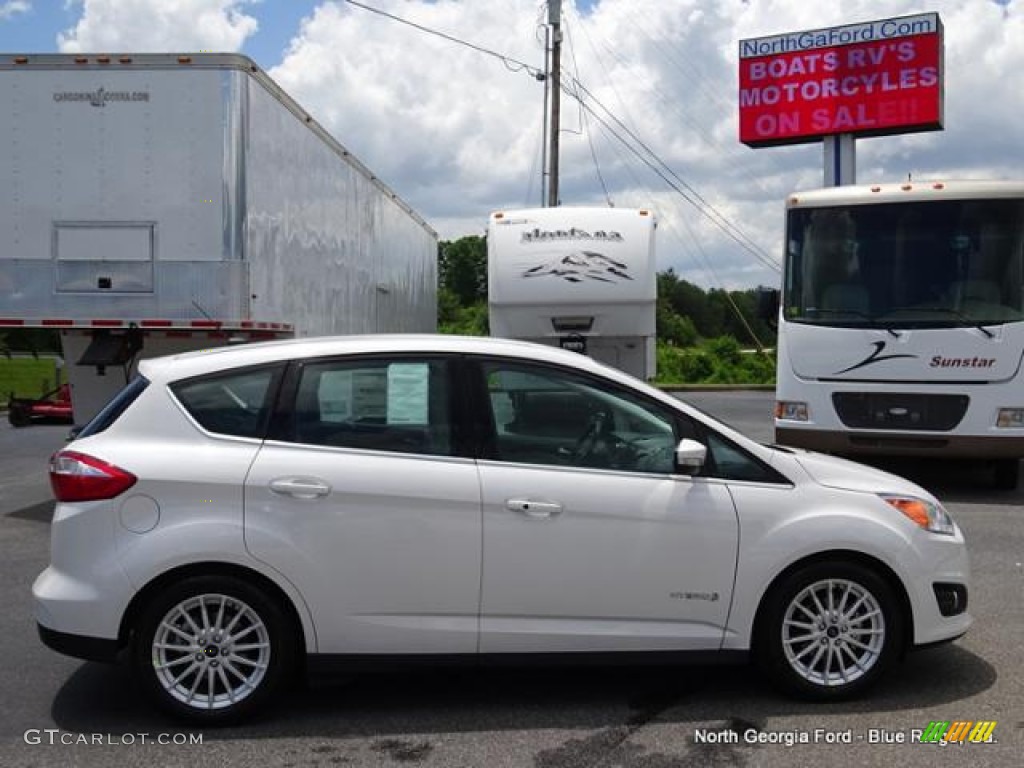 2015 C-Max Hybrid SEL - White Platinum Tricoat / Medium Light Stone photo #5