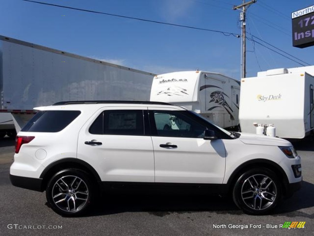 2016 Explorer Sport 4WD - White Platinum Metallic Tri-Coat / Ebony Black photo #6