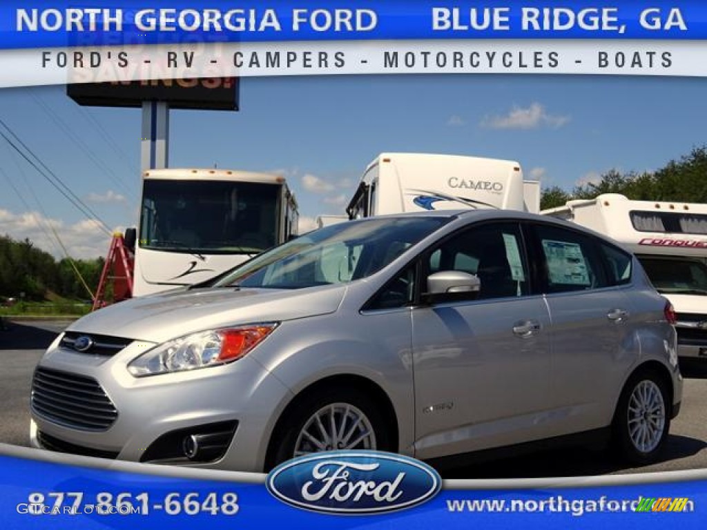 2015 C-Max Hybrid SEL - Ingot Silver Metallic / Charcoal Black photo #1