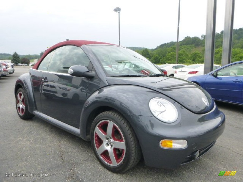 2005 New Beetle Dark Flint Edition Convertible - Dark Flint Metallic / Bordeaux Red photo #8