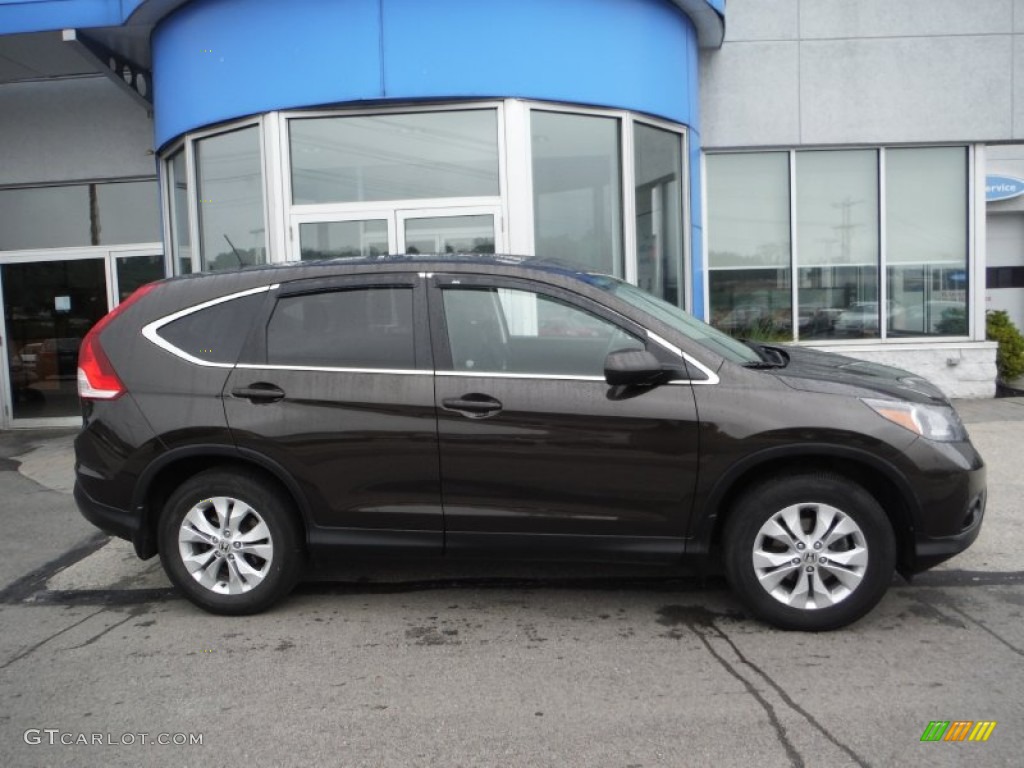 2014 CR-V EX AWD - Kona Coffee Metallic / Black photo #2