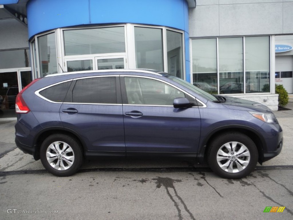 2012 CR-V EX-L 4WD - Twilight Blue Metallic / Gray photo #2