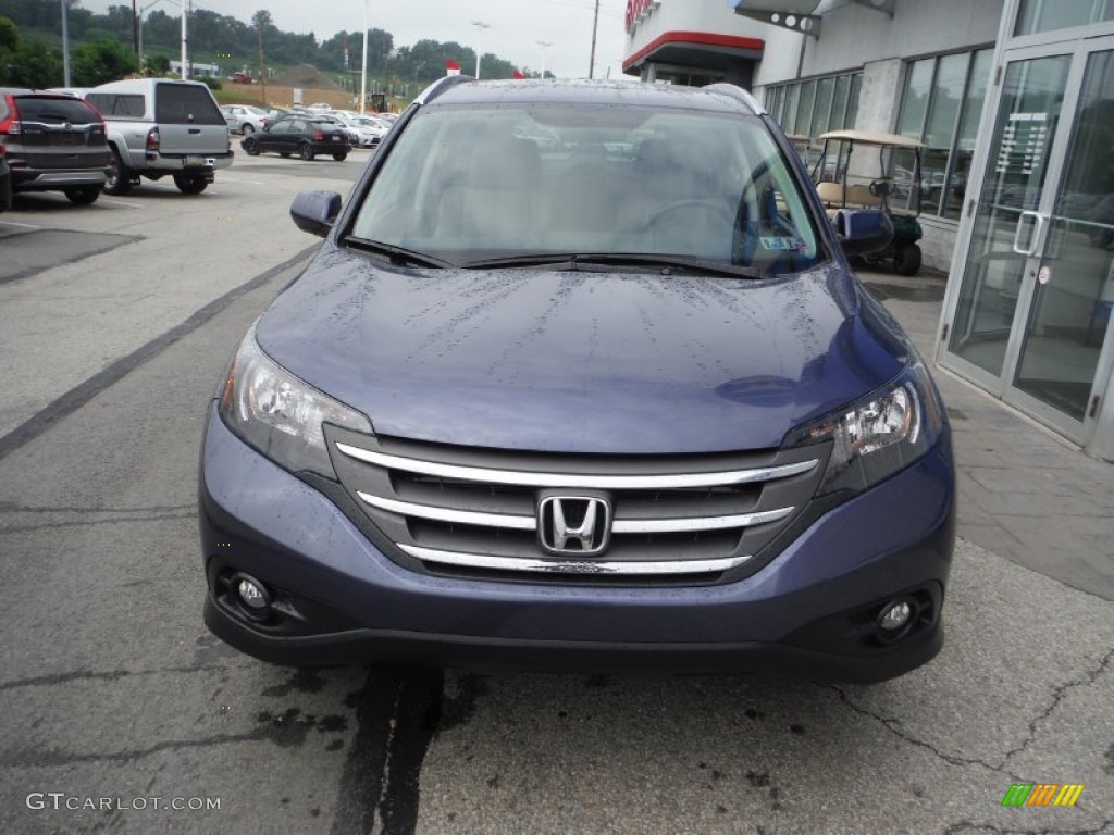 2012 CR-V EX-L 4WD - Twilight Blue Metallic / Gray photo #5