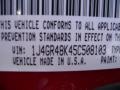 2005 Inferno Red Crystal Pearl Jeep Grand Cherokee Laredo 4x4  photo #16