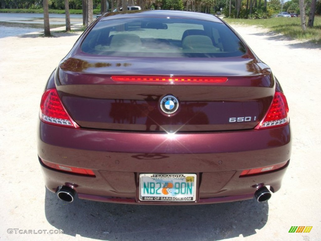 2008 6 Series 650i Coupe - Barbera Red Metallic / Champagne photo #6