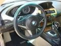 2008 BMW 6 Series Champagne Interior Steering Wheel Photo