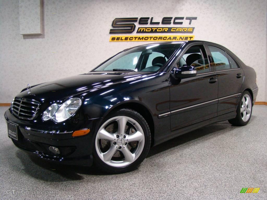 2006 Diamond Black Metallic Mercedes Benz C 230 Sport