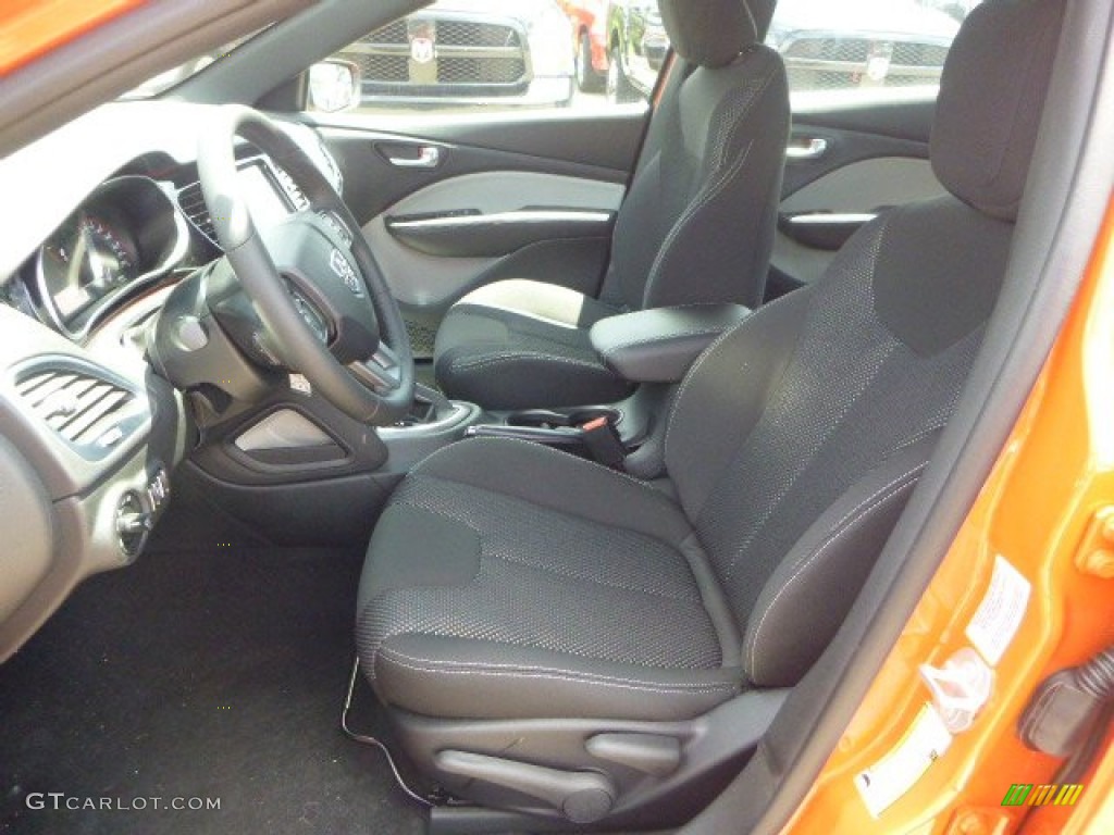 2015 Dart SXT - Vitamin C / Black/Light Tungsten Accent Stitching photo #13